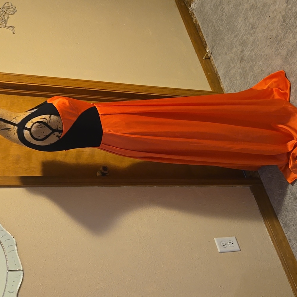 Jessica Simpson Coral And Black Maxi Dress Size 4 - Picture 5 of 10